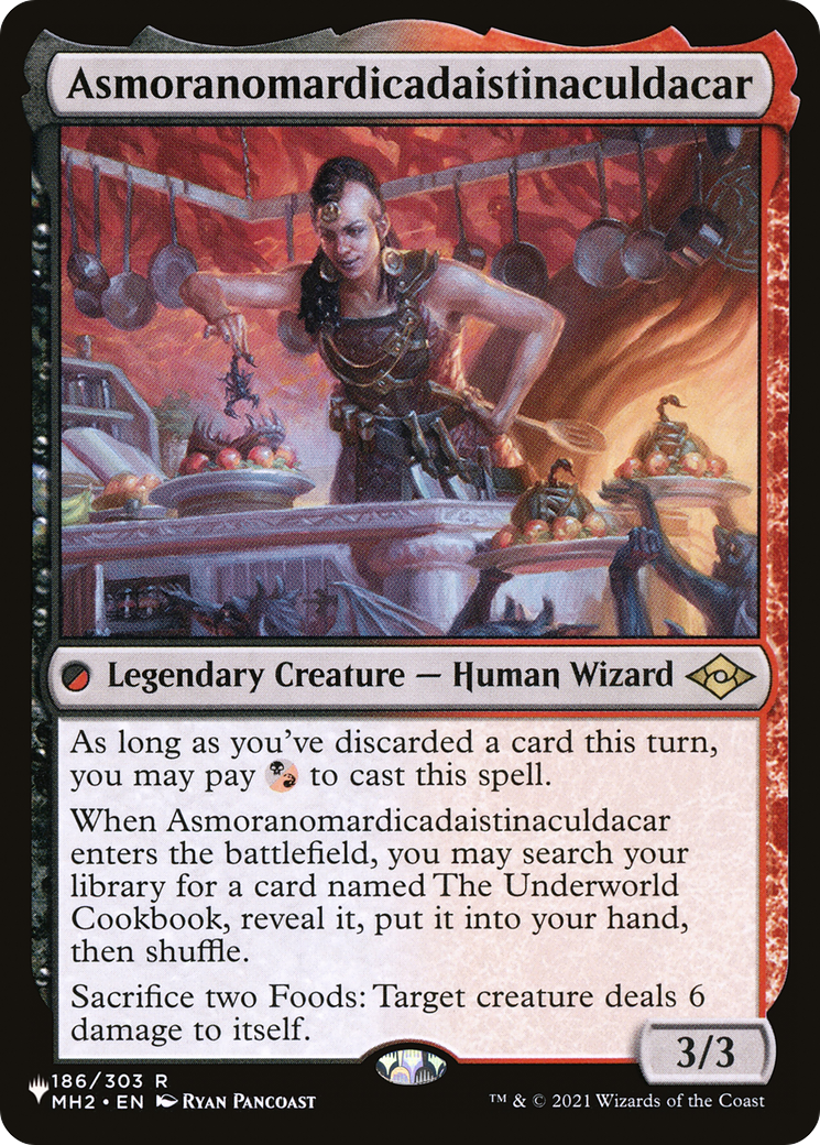 Asmoranomardicadaistinaculdacar (LIST-MH2-186) - The List