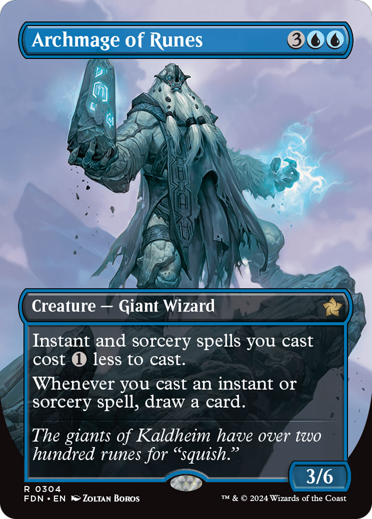 Archmage of Runes (FDN-304) - Foundations (Borderless)