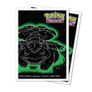 Pokemon TCG Sleeves - Neon Kanto 105ct APEX Deck Protector Sleeves Venusaur