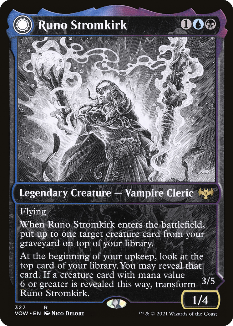 Runo Stromkirk // Krothuss, Lord of the Deep (VOW-327) - Innistrad: Crimson Vow: (Showcase, Double Faced Transform) Foil