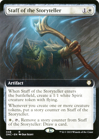Staff of the Storyteller (ONC-048) - Phyrexia: All Will Be One Commander: (Extended Art)