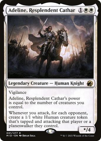 Adeline, Resplendent Cathar (MID-001) - Innistrad: Midnight Hunt Foil