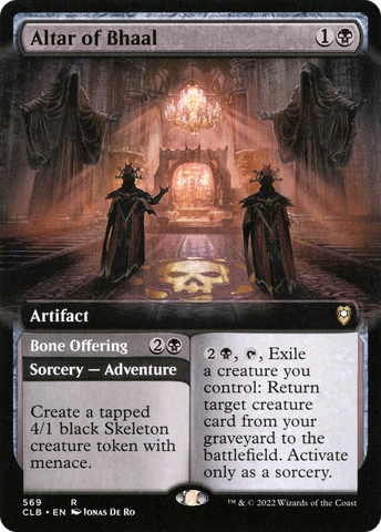 Altar of Bhaal // Bone Offering (CLB-569) - Commander Legends: Battle for Baldur's Gate: (Extended Art) Foil