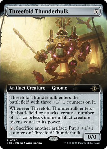 Threefold Thunderhulk (LCI-390) - The Lost Caverns of Ixalan: (Extended Art)