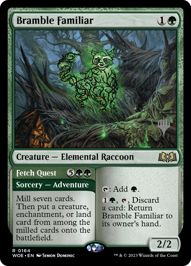 Bramble Familiar // Fetch Quest (PPWOE-164P) - Wilds of Eldraine Promos