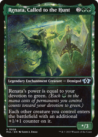 Renata, Called to the Hunt (MUL-028) - Multiverse Legends: (Showcase, enchantment)