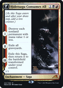 Hidetsugu Consumes All // Vessel of the All-Consuming (PRE-221S) - Kamigawa: Neon Dynasty Promos: (fandfc, enchantment) Foil