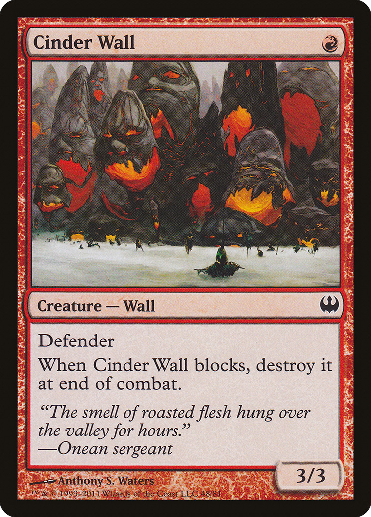 Cinder Wall (DDG-048) - Duel Decks: Knights vs. Dragons