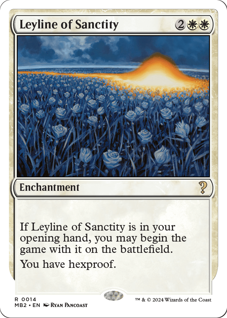 Leyline of Sanctity (White Border) (MB2-014) - Mystery Booster 2