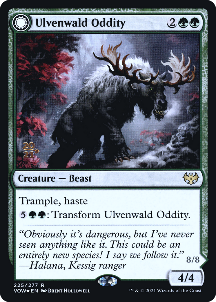 Ulvenwald Oddity // Ulvenwald Behemoth (PRE-225) - Innistrad: Crimson Vow Promos: (Double Faced Transform) Foil