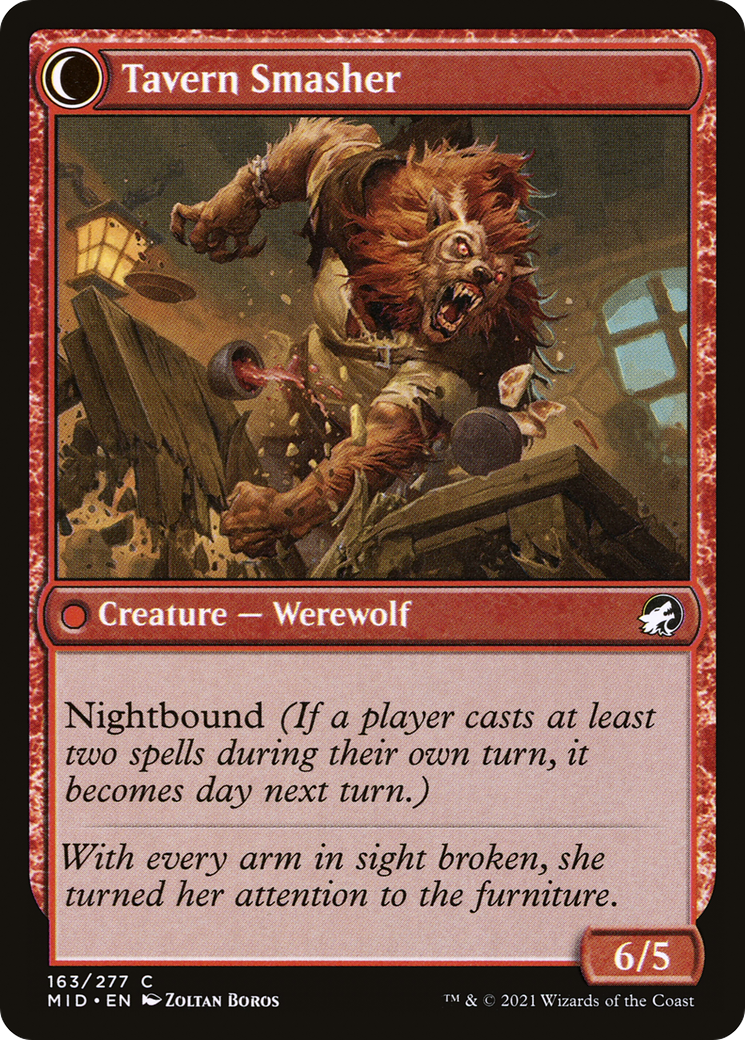 Tavern Ruffian // Tavern Smasher (MID-163) - Innistrad: Midnight Hunt: (Double Faced Transform) Foil