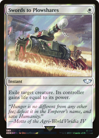 Swords to Plowshares (40K-190★) - Warhammer 40,000 Commander Foil