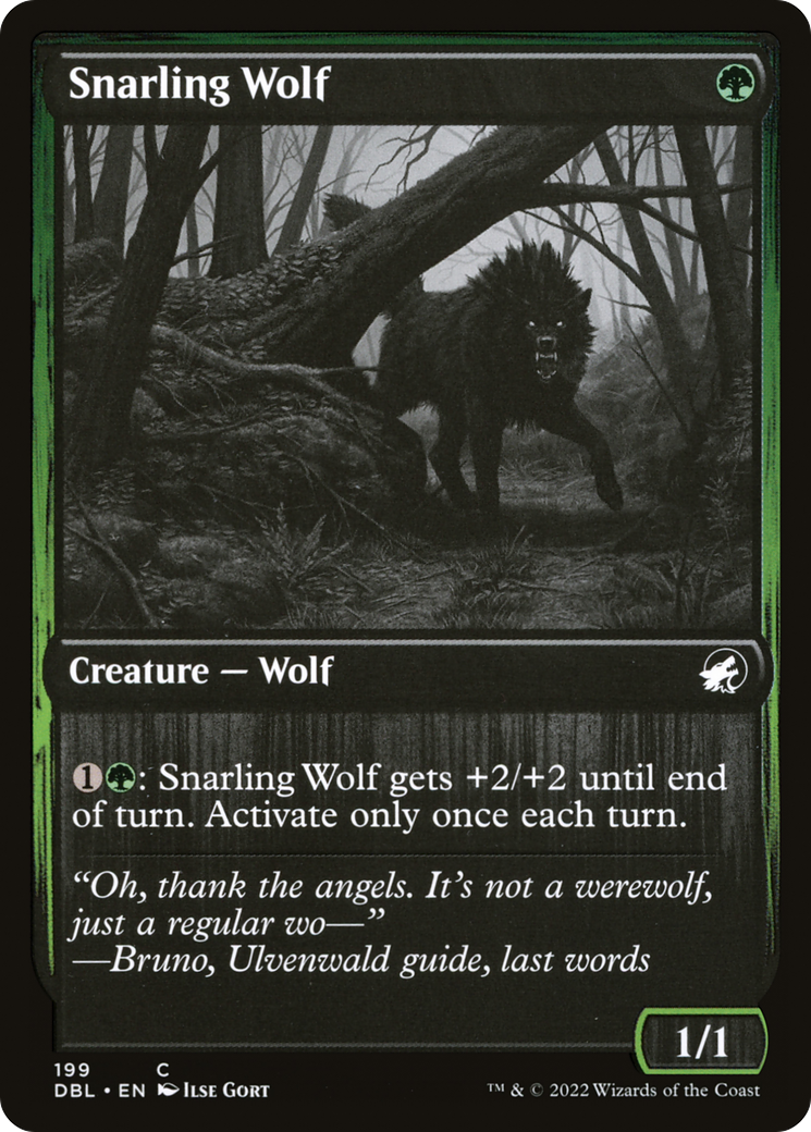 Snarling Wolf (DBL-199) - Innistrad: Double Feature