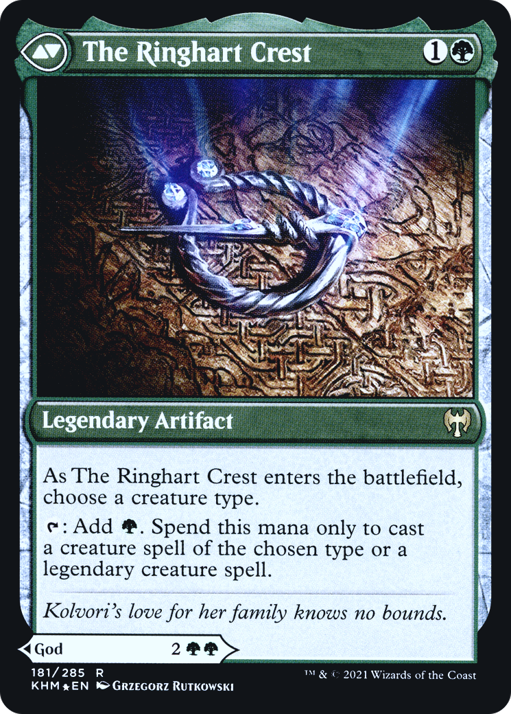Kolvori, God of Kinship // The Ringhart Crest (PRE-181) - Kaldheim Promos Foil