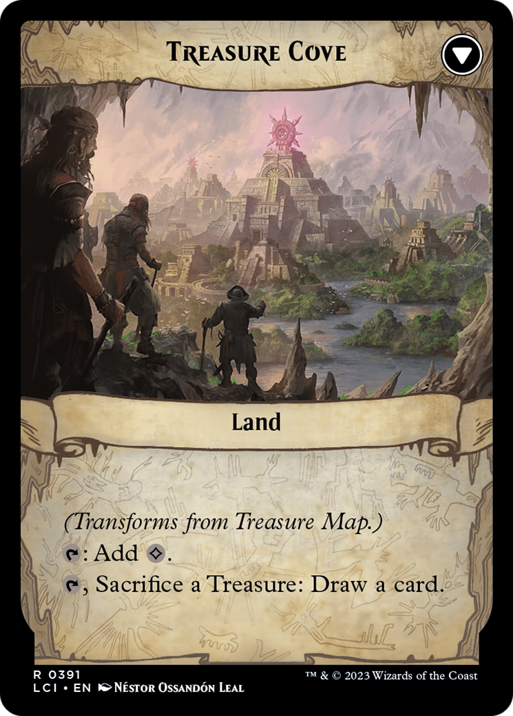 Treasure Map // Treasure Cove (LCI-391) - The Lost Caverns of Ixalan: (Extended Art) Foil