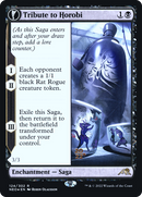 Tribute to Horobi // Echo of Death's Wail (PRE-124S) - Kamigawa: Neon Dynasty Promos: (fandfc, enchantment) Foil