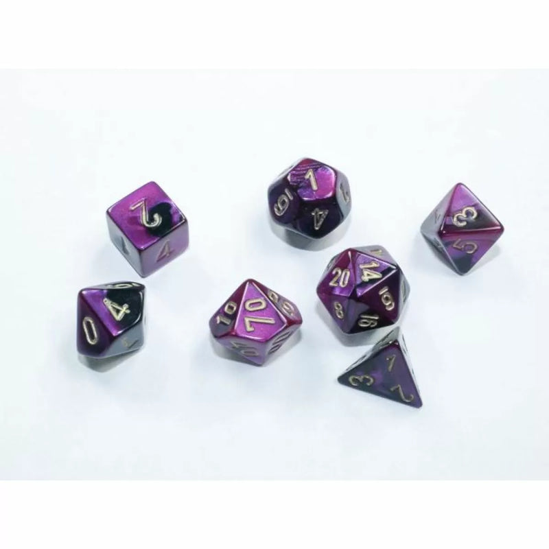 CHX 20640 Gemini Mini Black-Purple/Gold 7-Die Set