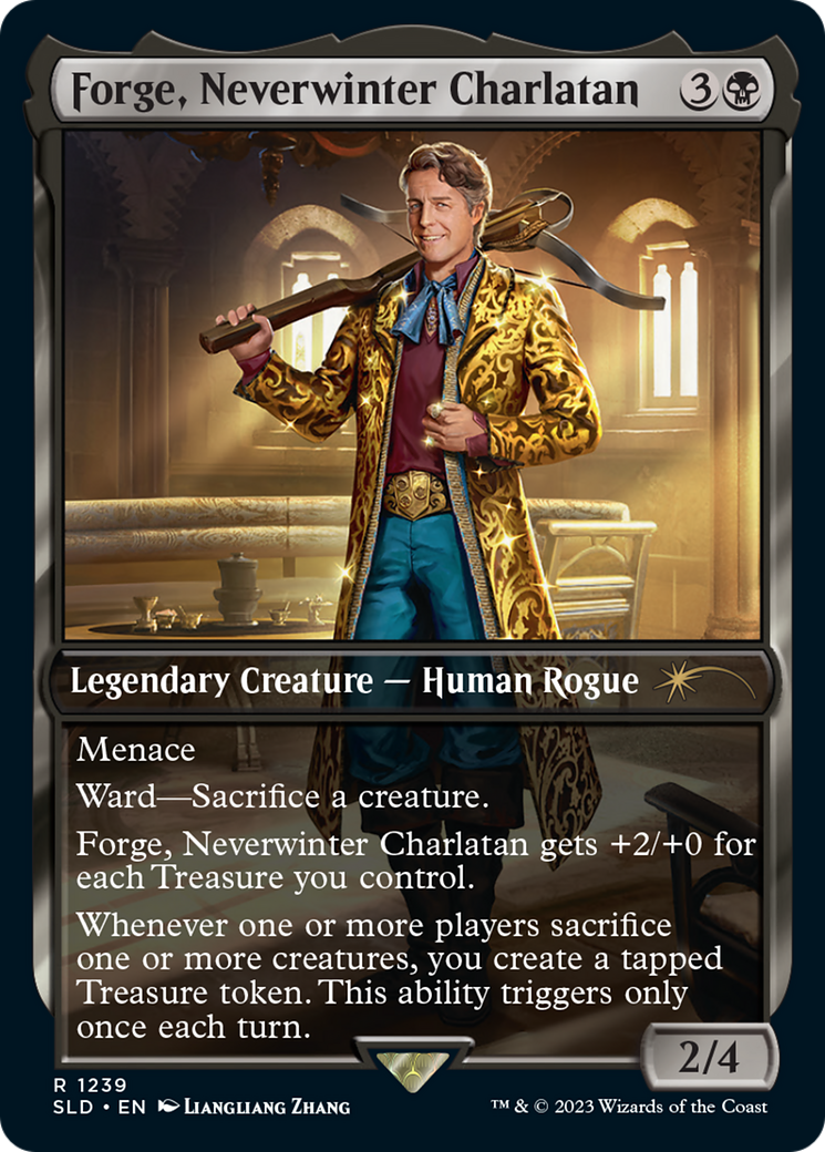 Evin, Waterdeep Opportunist (SLD-1239) - Secret Lair Drop / Forge, Neverwinter Charlatan Foil