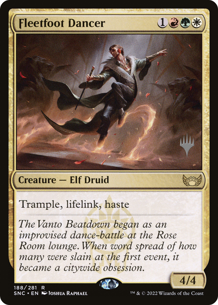 Fleetfoot Dancer (PPSNC-188P) - Streets of New Capenna Promos Foil