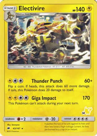 Electivire (43/147) (Pikachu Stamp