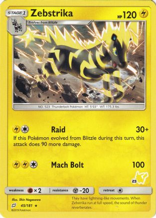 Zebstrika (45/181) (Pikachu Stamp