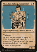 Vhal, Candlekeep Researcher (CLB-387) - Commander Legends: Battle for Baldur's Gate: (Showcase) Foil