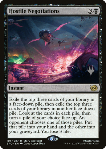 Hostile Negotiations (PPBRO-105) - The Brothers' War Promos Foil