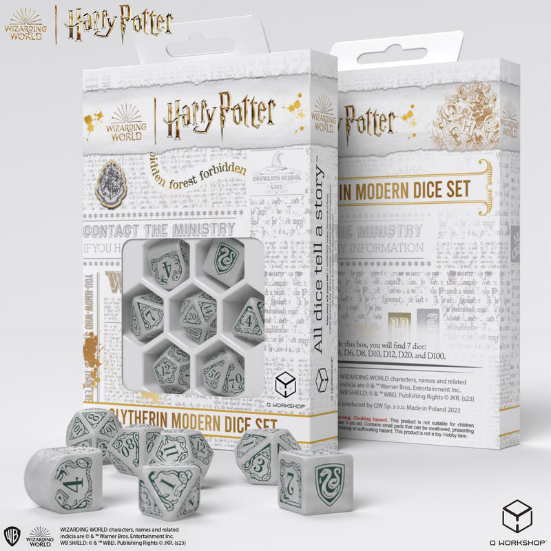 Q Workshop Harry Potter Slytherin White Dice Set