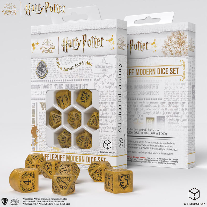 Q Workshop Harry Potter Hufflepuff Yellow Dice Set