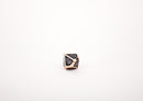 LPG Dice Set - Metal RPG Serif Black/Brass