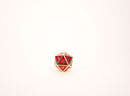 LPG Dice Set - Metal RPG Serif Red/Gold
