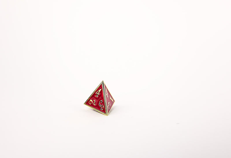 LPG Dice Set - Metal RPG Serif Red/Gold