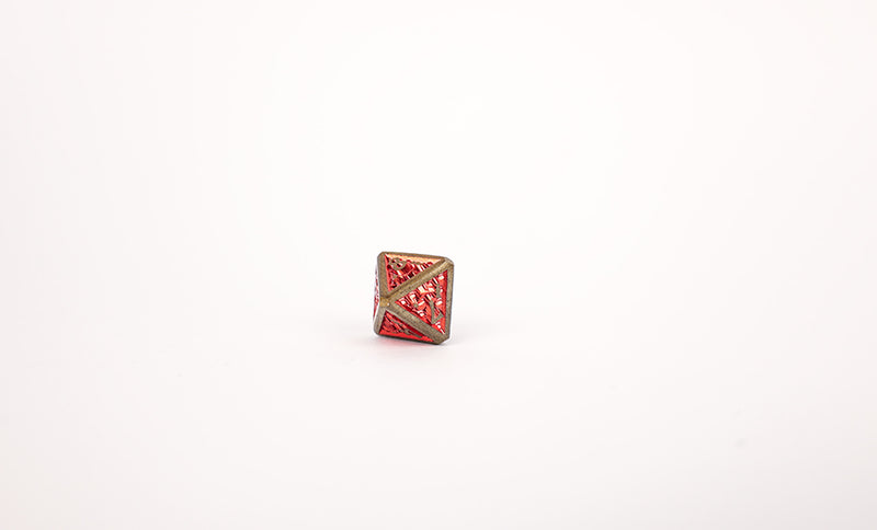 LPG Dice Set - Metal RPG Draco Bright Red/Gold