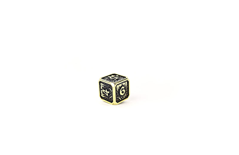 LPG Dice Set - Metal RPG Draco Bright Black/Gold