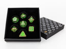 LPG Dice Set - Metal RPG Draco Bright Green/Brass