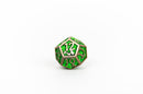 LPG Dice Set - Metal RPG Draco Bright Green/Brass