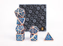LPG Dice Set - Metal RPG Draco Dark Blue/Brass