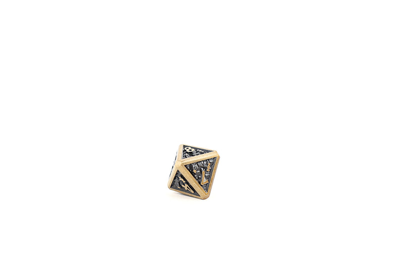 LPG Dice Set - Metal RPG Draco Dark Black/Gold