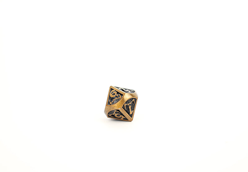 LPG Dice Set - Metal RPG Draco Dark Black/Gold