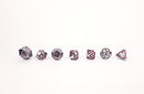 LPG Dice Set - Metal RPG Concentric Black/Red/Silver