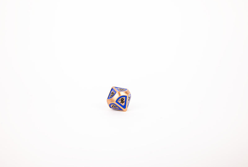 LPG Dice Set - Metal RPG Concentric Blue/Black/Brass