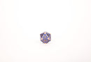 LPG Dice Set - Metal RPG Concentric Blue/Black/Brass