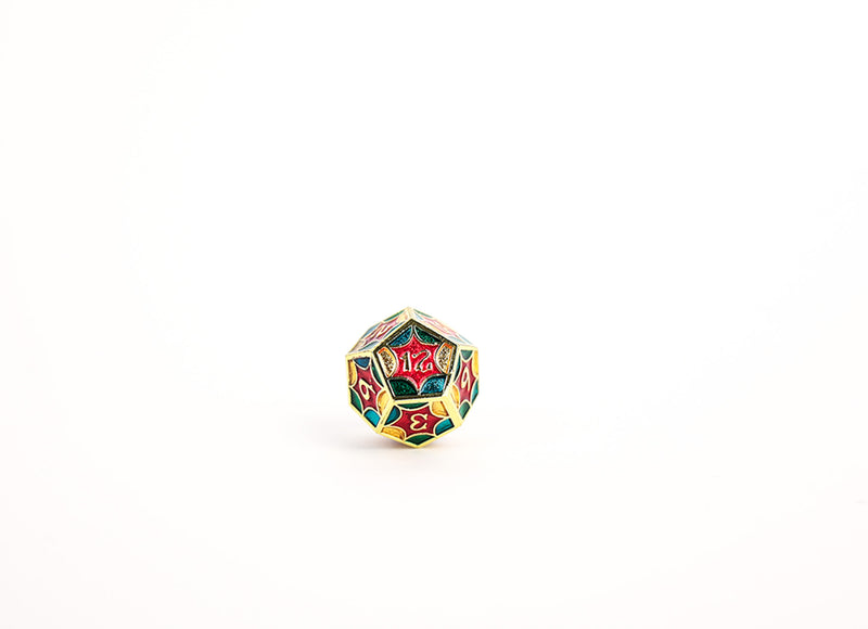 LPG Dice Set - Metal RPG Leadlight 4 Colour/Gold