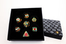 LPG Dice Set - Metal RPG Leadlight 4 Colour/Gold