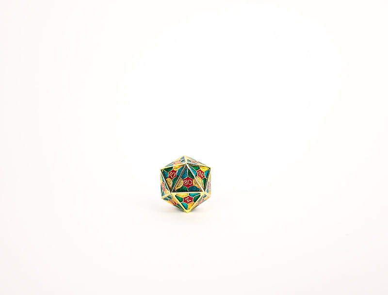 LPG Dice Set - Metal RPG Leadlight 4 Colour/Gold