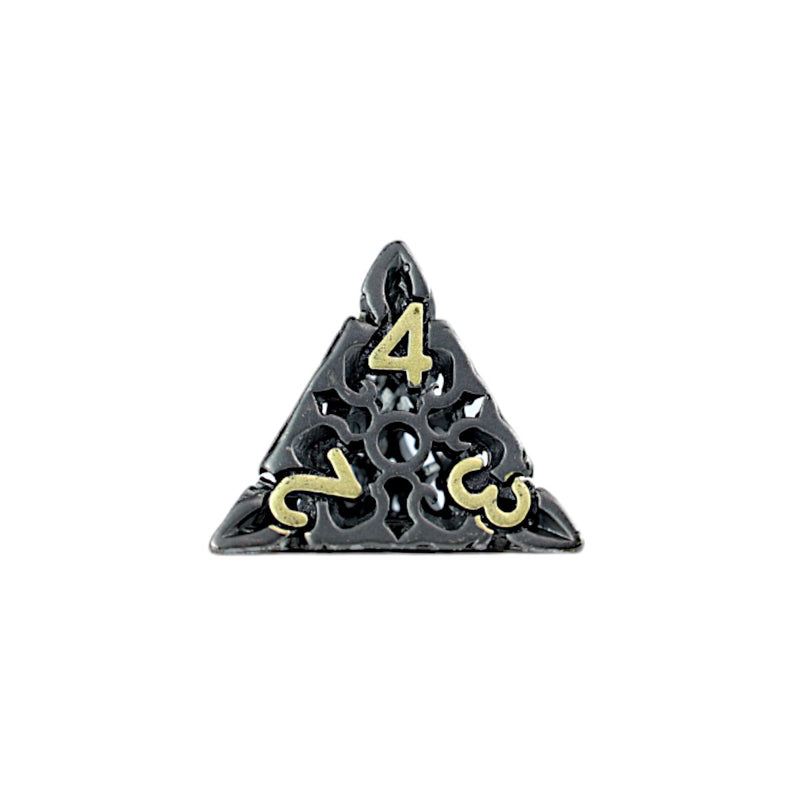 LPG Dice RPG Set Hollow Celtic - Black and Gold