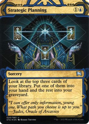 Strategic Planning (Foil Etched) (STA-020) - Strixhaven Mystical Archive (Borderless) Foil