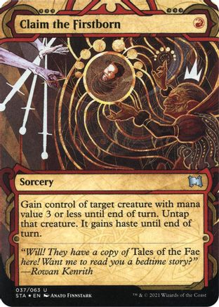 Claim the Firstborn (Foil Etched) (STA-037) - Strixhaven Mystical Archive (Borderless) Foil
