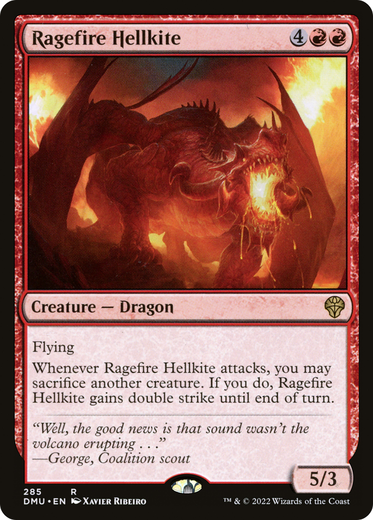 Ragefire Hellkite (DMU-285) - Dominaria United Foil