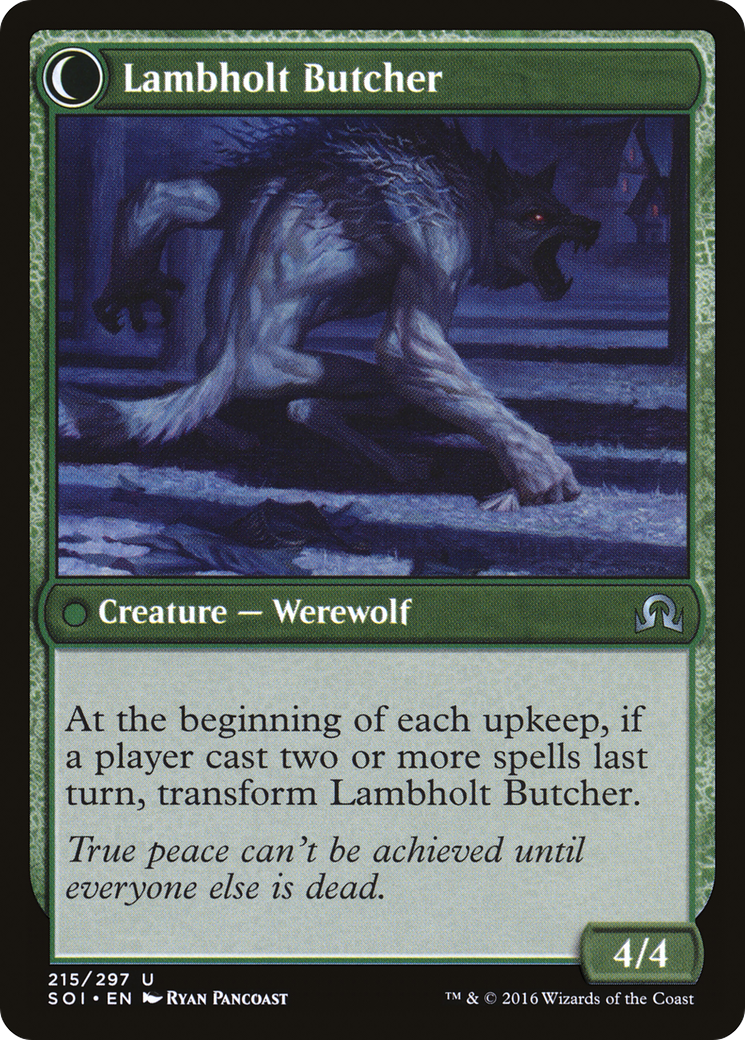 Lambholt Pacifist // Lambholt Butcher (SOI-215) - Shadows over Innistrad: (Double Faced Transform) Foil